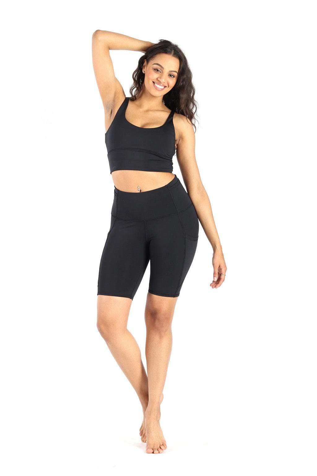 Utility Biker Short in Jet Black by Yoga Democracy