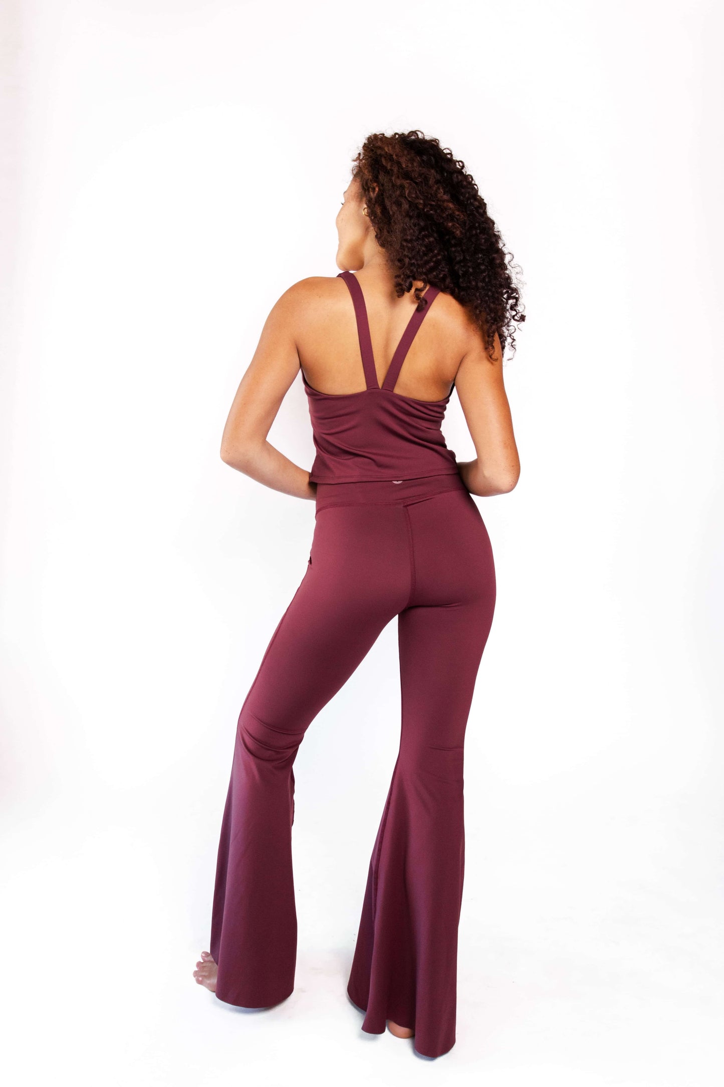 Vitality Tank in Maroon by Yoga Democracy