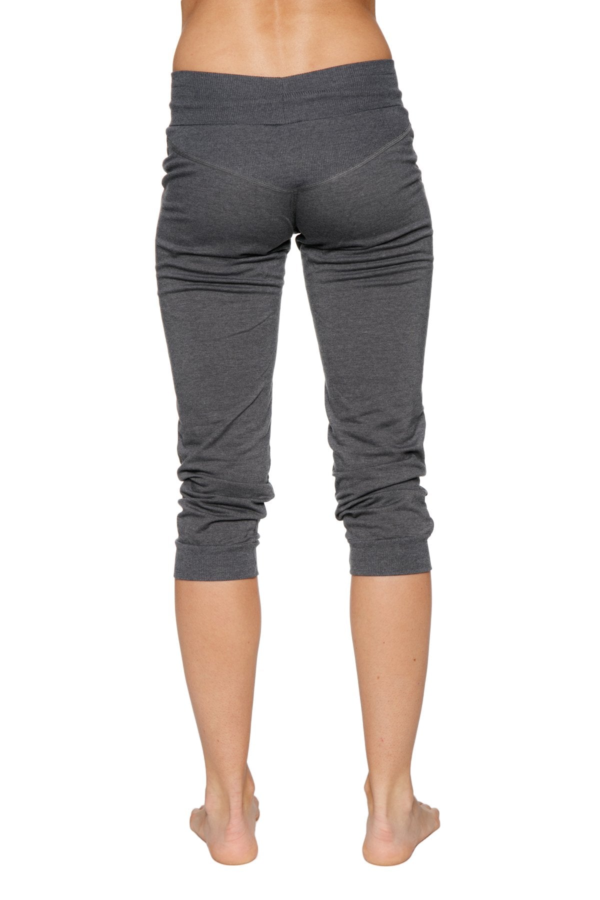 Women's Cuffed Jogger Yoga Pant (Solid Charcoal) by 4-rth