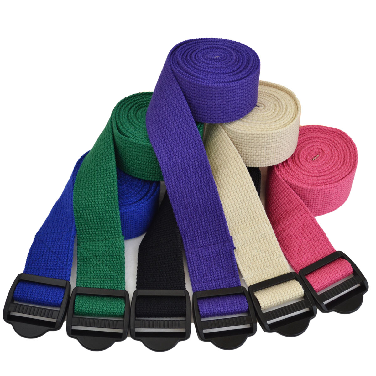 10' Cinch Buckle Cotton Yoga Strap