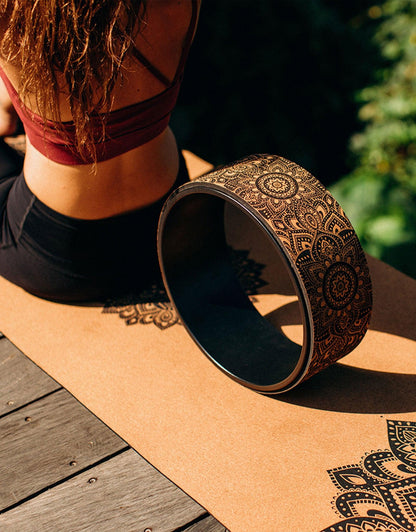 Cork Yoga Wheel - For Enhancing Yoga Poses At Home or Studio