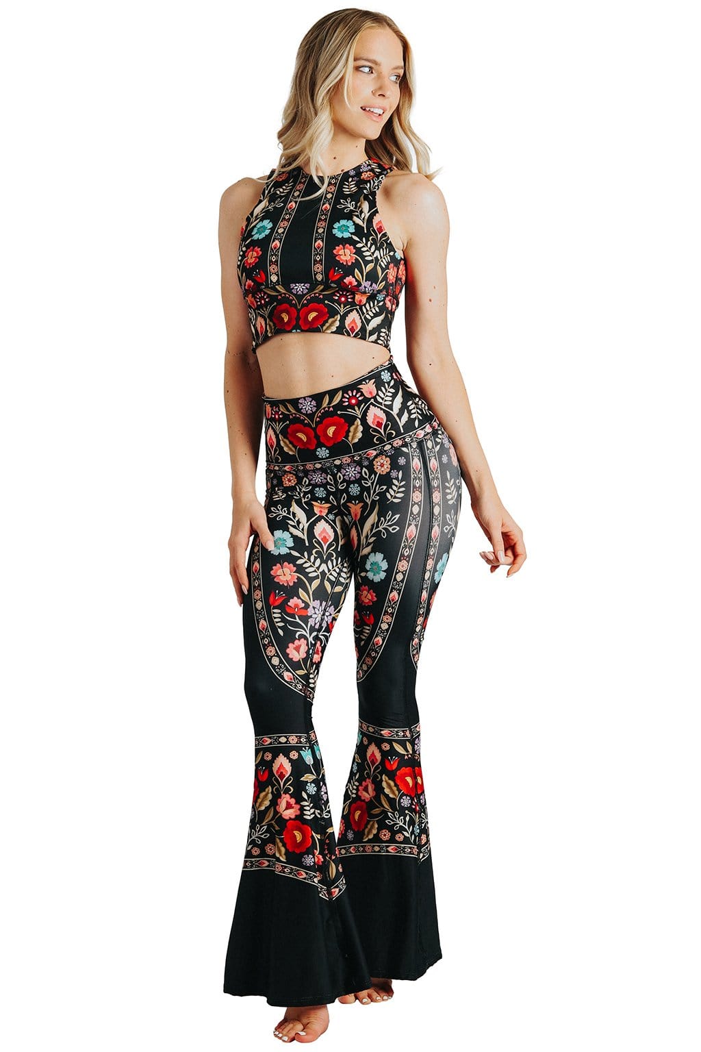 Rustica Printed Bell Bottoms by Yoga Democracy