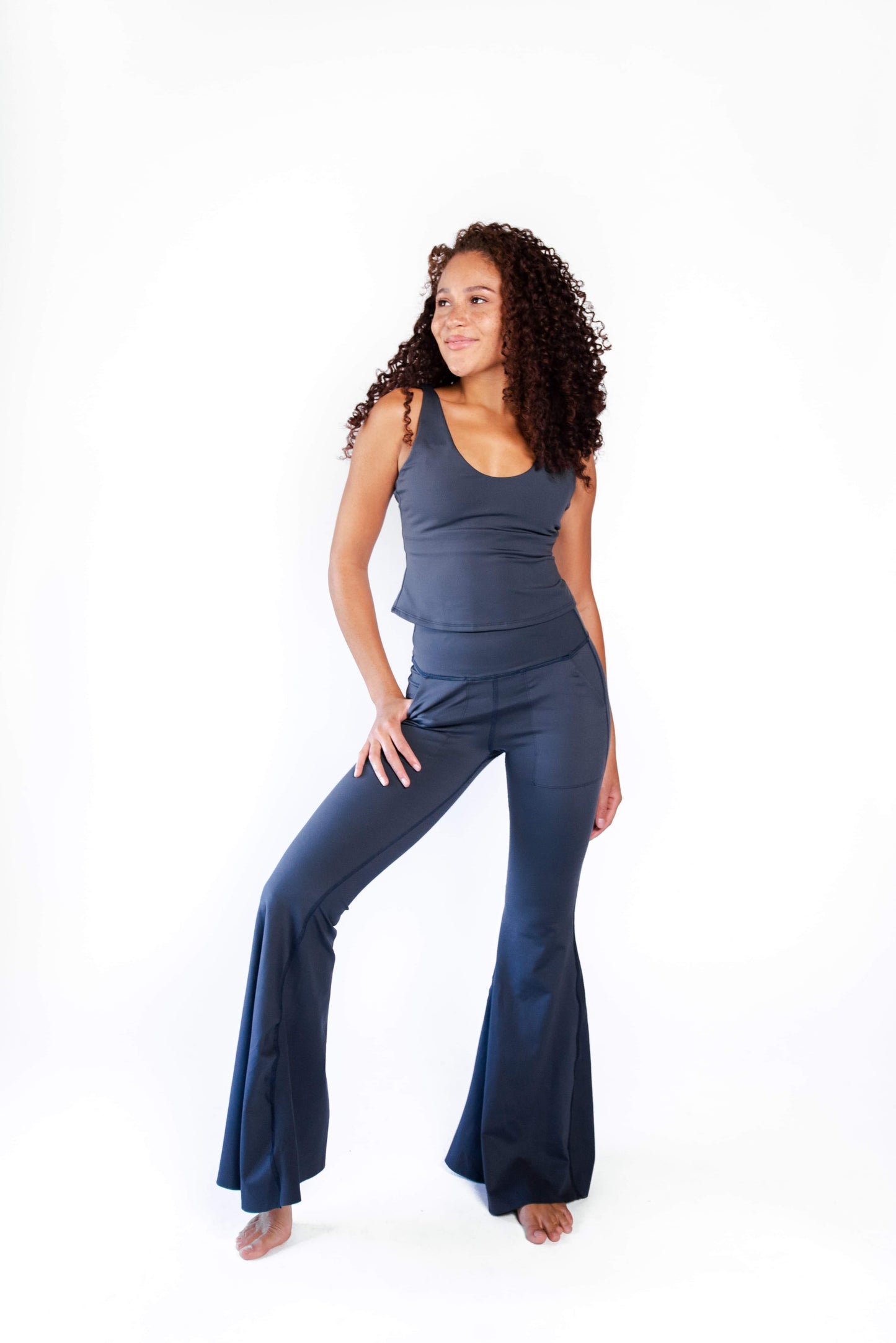 Bell Bottoms 2.0 in Navy Blue by Yoga Democracy