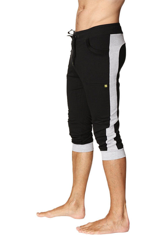Cuffed Yoga Pants (Black w/Grey) by 4-rth