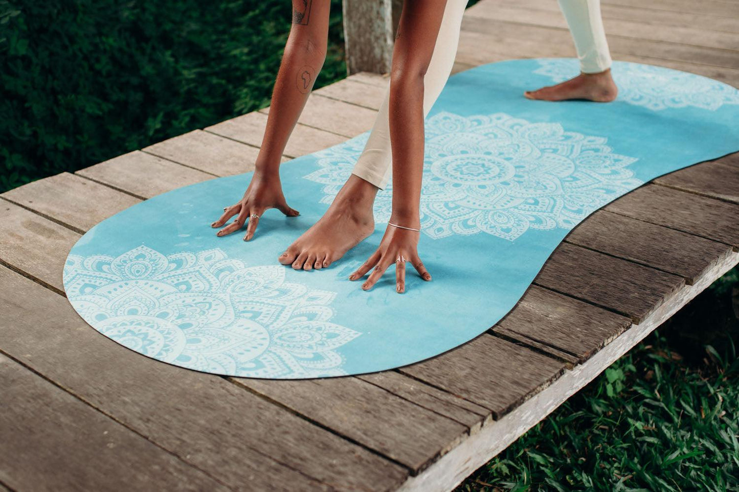 Curve Yoga Mat - 3.5mm - Mandala Turquoise - Large yoga Mat For Tall Yogis