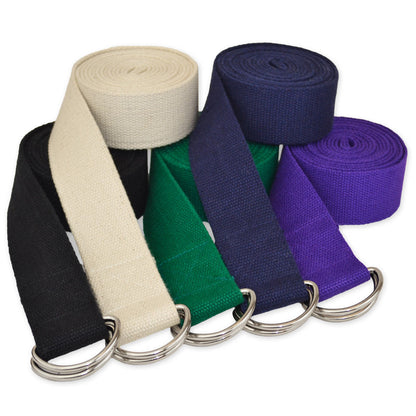 6' D-Ring Buckle Cotton Yoga Strap