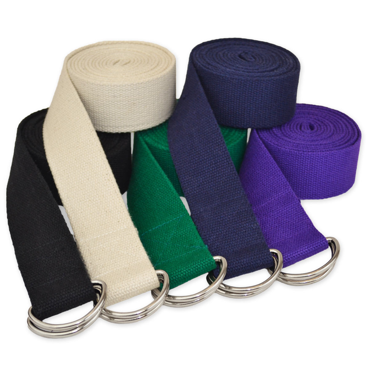 8' D-Ring Buckle Cotton Yoga Strap
