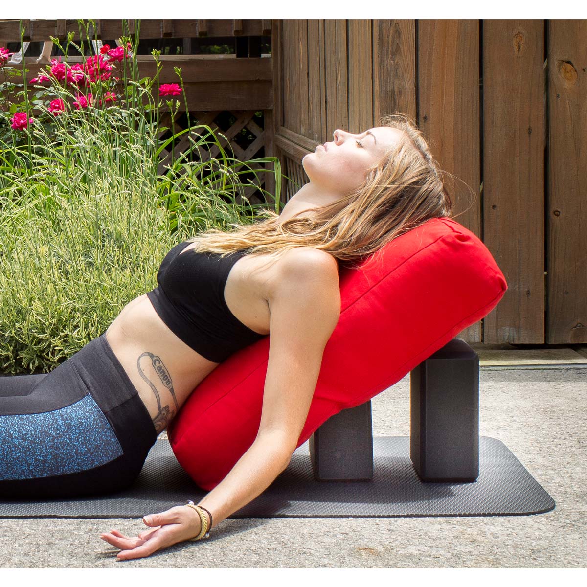 Long Yoga Round Bolster, Yoga Cushion, Large Yoga Pillow 100% Cotton, Large  Round Yoga Bolster, Yoga Gift. 
