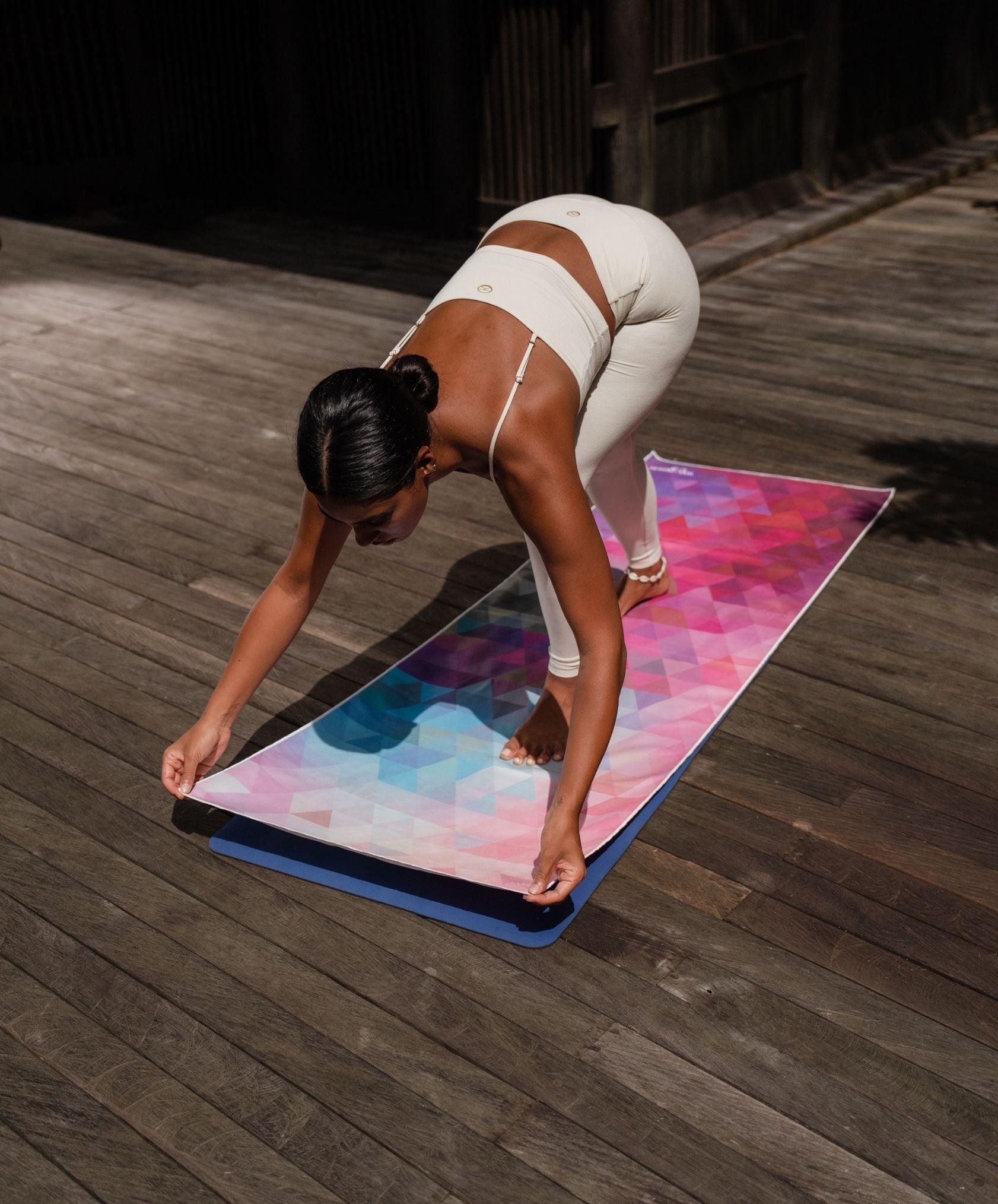 Combo Yoga Mat: 2-in-1 (Mat + Towel) - Tribeca Sand - Best Hot Yoga Mat  Towel